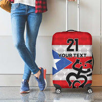 Puerto Rico Football Custom Luggage Cover Come On El Huracan Azul