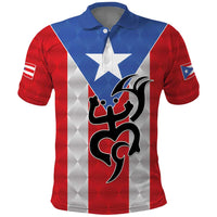 Puerto Rico Football Custom Polo Shirt Come On El Huracan Azul