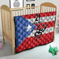 Puerto Rico Football Custom Quilt Come On El Huracan Azul