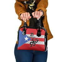 Puerto Rico Football Custom Shoulder Handbag Come On El Huracan Azul