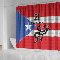 Puerto Rico Football Custom Shower Curtain Come On El Huracan Azul