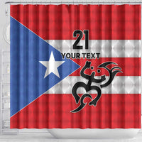 Puerto Rico Football Custom Shower Curtain Come On El Huracan Azul