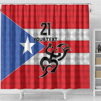 Puerto Rico Football Custom Shower Curtain Come On El Huracan Azul