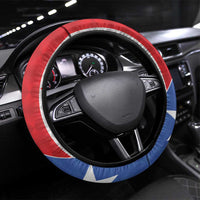 Puerto Rico Football Steering Wheel Cover Come On El Huracan Azul