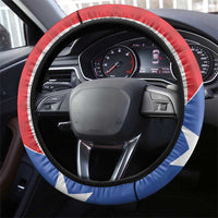 Puerto Rico Football Steering Wheel Cover Come On El Huracan Azul