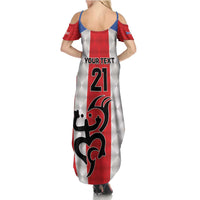 Puerto Rico Football Custom Summer Maxi Dress Come On El Huracan Azul