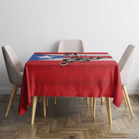 Puerto Rico Football Custom Tablecloth Come On El Huracan Azul