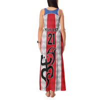 Puerto Rico Football Custom Tank Maxi Dress Come On El Huracan Azul