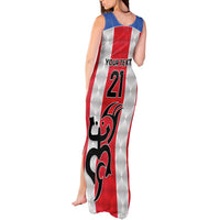 Puerto Rico Football Custom Tank Maxi Dress Come On El Huracan Azul