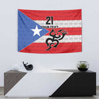 Puerto Rico Football Custom Tapestry Come On El Huracan Azul