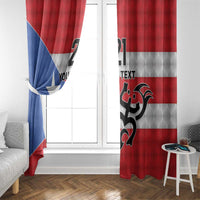 Puerto Rico Football Custom Window Curtain Come On El Huracan Azul