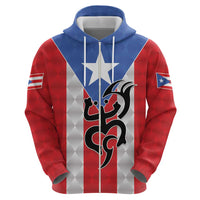Puerto Rico Football Custom Zip Hoodie Come On El Huracan Azul