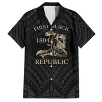 Personalized Haiti First Black Republic Family Matching Puletasi and Hawaiian Shirt Negre Marron With Map And Flag