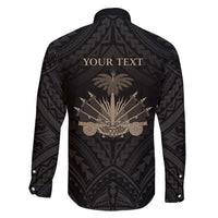 Personalized Haiti First Black Republic Family Matching Short Sleeve Bodycon Dress and Hawaiian Shirt Negre Marron With Map And Flag