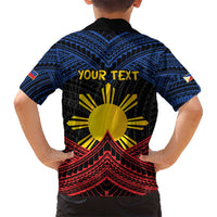 Personalized Philippines Hawaiian Shirt Polynesian Tribal Tattoo with Filipino Flag Motif