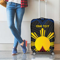 Personalized Philippines Luggage Cover Polynesian Tribal Tattoo with Filipino Flag Motif