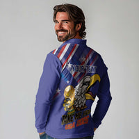 United States 2026 Personalized Long Sleeve Polo Shirt Take Me Home Soccer Blue