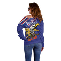 United States 2026 Personalized Off Shoulder Sweater Take Me Home Soccer Blue