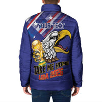 United States 2026 Personalized Padded Jacket Take Me Home Soccer Blue