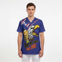 United States 2026 Personalized Scrub Top Take Me Home Soccer Blue
