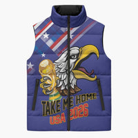 United States 2026 Personalized Sleeveless Puffer Jacket Take Me Home Soccer Blue