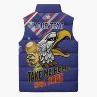 United States 2026 Personalized Sleeveless Puffer Jacket Take Me Home Soccer Blue