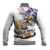 United States 2026 Personalized Baseball Jacket Take Me Home Soccer White