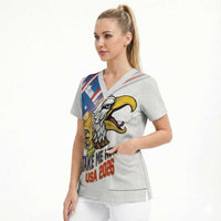 United States 2026 Personalized Scrub Top Take Me Home Soccer White