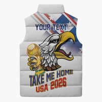 United States 2026 Personalized Sleeveless Puffer Jacket Take Me Home Soccer White