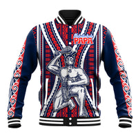 Aotearoa Father's Day Gift For Dad Baseball Jacket Aroha Ahau Ki A Koe Papa - Maori Style Pattern LT9 - Wonder Print Shop