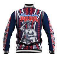 Aotearoa Father's Day Gift For Dad Baseball Jacket Aroha Ahau Ki A Koe Papa - Maori Style Pattern LT9 - Wonder Print Shop