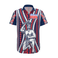 Aotearoa Father's Day Gift For Dad Hawaiian Shirt Aroha Ahau Ki A Koe Papa - Maori Style Pattern - Wonder Print Shop