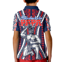 Aotearoa Father's Day Gift For Dad Kid Polo Shirt Aroha Ahau Ki A Koe Papa - Maori Style Pattern - Wonder Print Shop