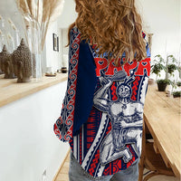 Aotearoa Father's Day Gift For Dad Women Casual Shirt Aroha Ahau Ki A Koe Papa - Maori Style Pattern - Wonder Print Shop