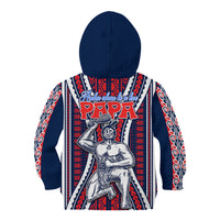 Personalised Aotearoa Father's Day Gift For Dad Kid Hoodie Aroha Ahau Ki A Koe Papa - Maori Style Pattern - Wonder Print Shop