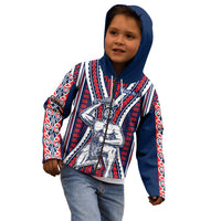 Personalised Aotearoa Father's Day Gift For Dad Kid Hoodie Aroha Ahau Ki A Koe Papa - Maori Style Pattern - Wonder Print Shop