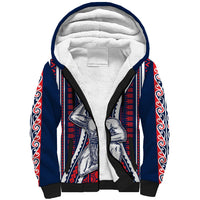 Personalised Aotearoa Father's Day Gift For Dad Sherpa Hoodie Aroha Ahau Ki A Koe Papa - Maori Style Pattern - Wonder Print Shop