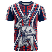 Personalised Aotearoa Father's Day Gift For Dad T Shirt Aroha Ahau Ki A Koe Papa - Maori Style Pattern - Wonder Print Shop