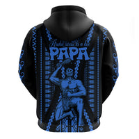 Personalised Aotearoa Father's Day Gift For Dad Hoodie Aroha Ahau Ki A Koe Papa - Blue Maori Style Pattern - Wonder Print Shop