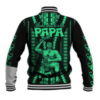 Maori Fathers Day New Zealand Baseball Jacket Aroha Ahau Ki A Koe Papa - Green LT9 - Wonder Print Shop