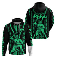 Maori Fathers Day New Zealand Hoodie Aroha Ahau Ki A Koe Papa - Green - Wonder Print Shop