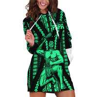 Maori Fathers Day New Zealand Hoodie Dress Aroha Ahau Ki A Koe Papa - Green - Wonder Print Shop