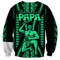 Maori Fathers Day New Zealand Sweatshirt Aroha Ahau Ki A Koe Papa - Green - Wonder Print Shop