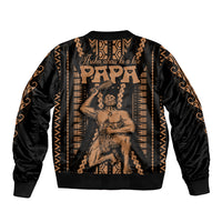 Maori Fathers Day New Zealand Bomber Jacket Aroha Ahau Ki A Koe Papa - Nude LT9 - Wonder Print Shop
