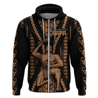 Maori Fathers Day New Zealand Hoodie Aroha Ahau Ki A Koe Papa - Nude - Wonder Print Shop