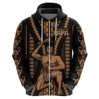 Maori Fathers Day New Zealand Hoodie Aroha Ahau Ki A Koe Papa - Nude - Wonder Print Shop