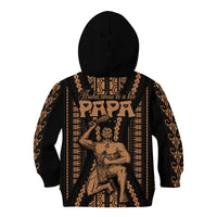 Maori Fathers Day New Zealand Kid Hoodie Aroha Ahau Ki A Koe Papa - Nude - Wonder Print Shop