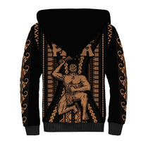 Maori Fathers Day New Zealand Sherpa Hoodie Aroha Ahau Ki A Koe Papa - Nude - Wonder Print Shop
