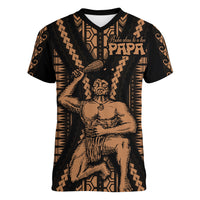Maori Fathers Day New Zealand Women V Neck T Shirt Aroha Ahau Ki A Koe Papa - Nude - Wonder Print Shop