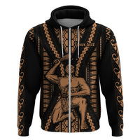 Custom Maori Fathers Day New Zealand Hoodie Aroha Ahau Ki A Koe Papa - Nude - Wonder Print Shop
